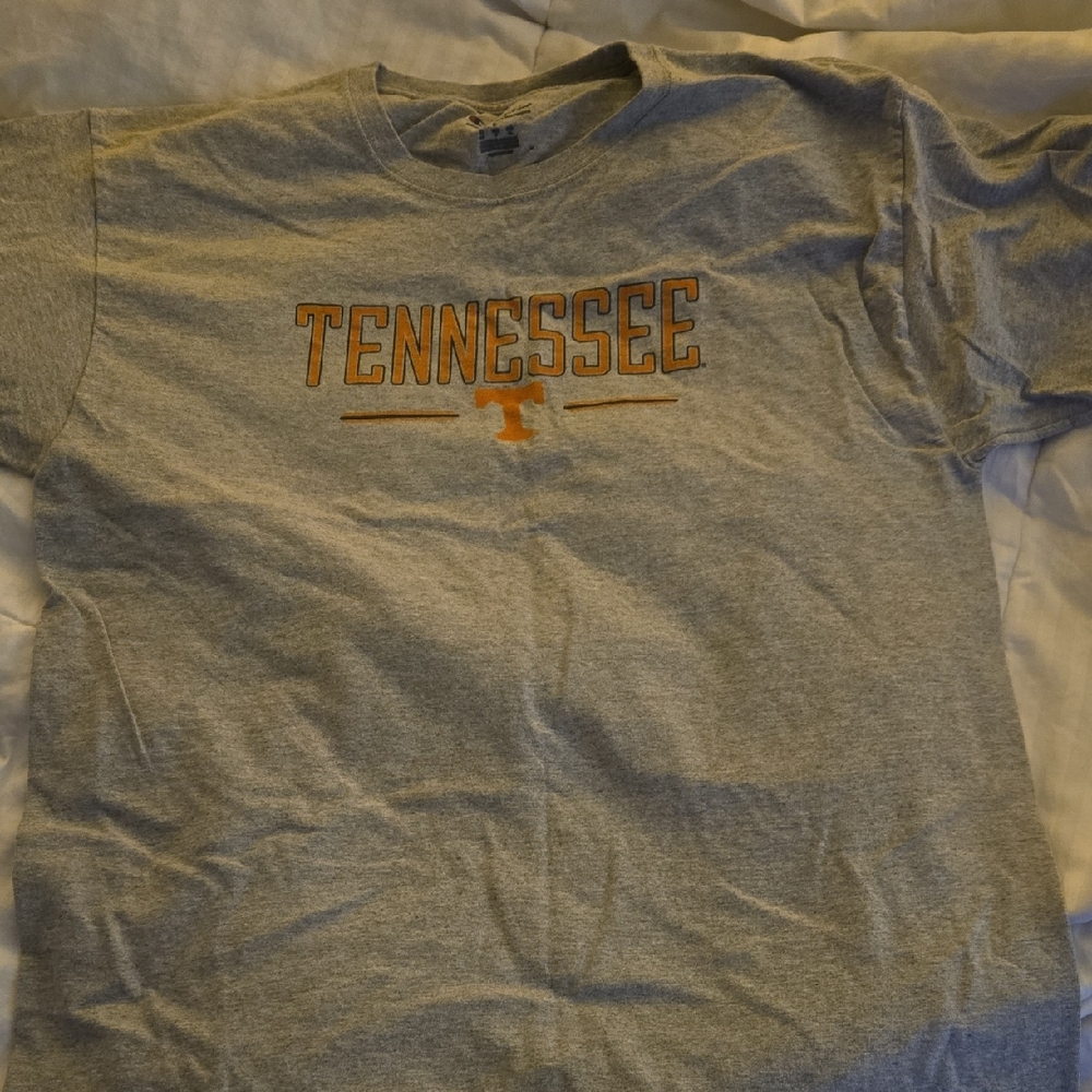 Champion Gray and Orange Short Sleeve Tee